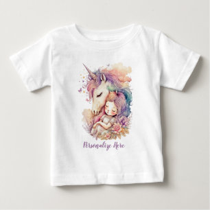 T-shirt Pour Bébé Fée Princesse Licorne Couleurs Arc-en-Ciel Personn