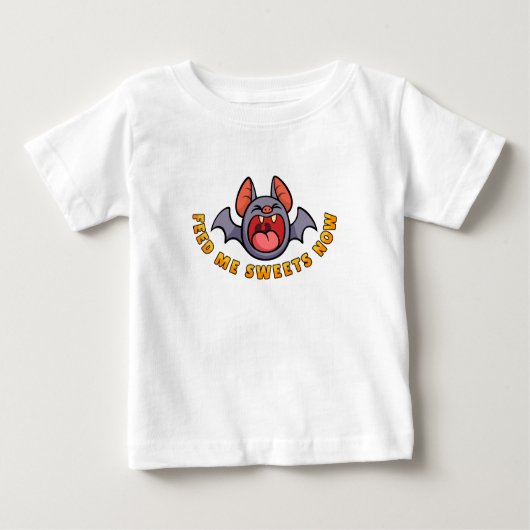 T-shirt Pour Bébé Feed Me Sweets Now (Devant)