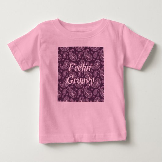 T-shirt Pour Bébé Feelin' Super Purple Paisley (Devant)