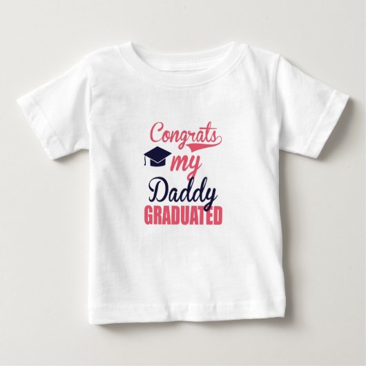 T-shirt Pour Bébé Félicitations à mon papa Diplômé (Devant)