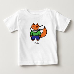 T-shirt Pour Bébé Felix le Renard personnalisé