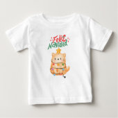 T-shirt Pour Bébé Feliz Navidad Humour Chat Noël (Devant)