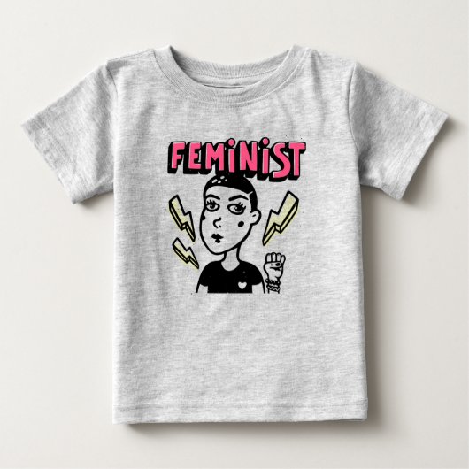 T-shirt Pour Bébé Feminist Pop Art Girl (Devant)