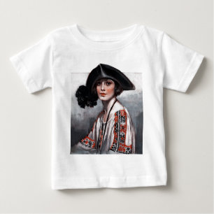 T-shirt Pour Bébé Femme dans le chemisier brodé