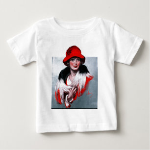 T-shirt Pour Bébé Femme en Casquette rouge