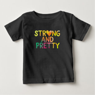 T-shirt Pour Bébé Femme Jolie et Forte Entraînement en Salle de Spor