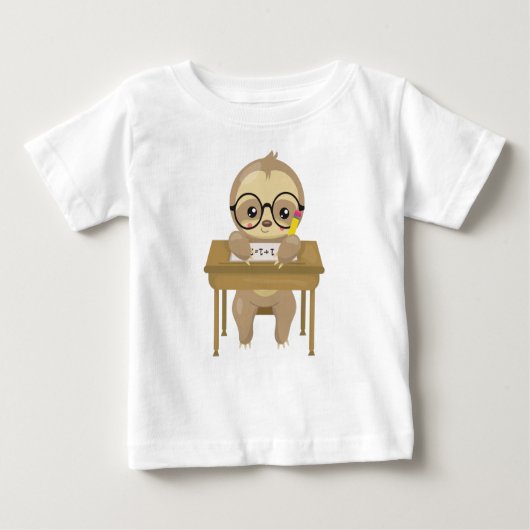 T-shirt Pour Bébé Fente d'école, Jolie fente, Fente pour bébé, Burea (Devant)