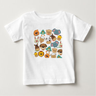T-shirt Pour Bébé Ferme d'animaux adorables blanc 