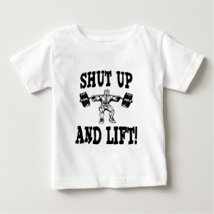 T-shirt Pour Bébé Fermez et soulevez l'haltérophilie