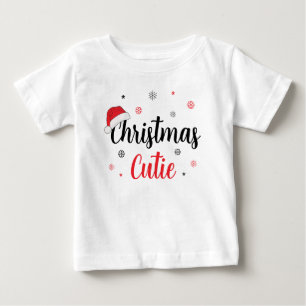 T-shirt Pour Bébé Festif Noël Cutie Santa Hat
