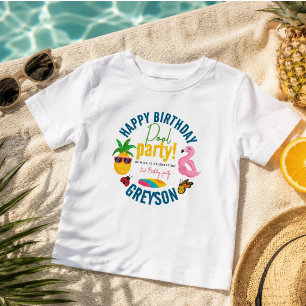 T-shirt Pour Bébé Fête au bord de la piscine   Fête d'anniversaire m