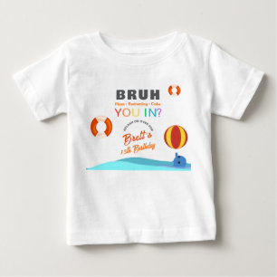 T-shirt Pour Bébé Fête d'anniversaire au bassin de Bruh