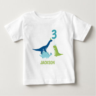 T-shirt Pour Bébé Fête d'anniversaire de Dinosaur