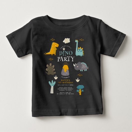 T-shirt Pour Bébé Fête d'anniversaire de premier anniversaire de gar (Devant)