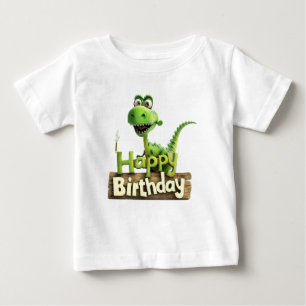 T-shirt Pour Bébé Fête d'anniversaire de princesse dinosaure – Panne