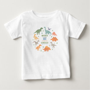 T-shirt Pour Bébé Fête d'anniversaire des 1 an de Dinosaure Préhis