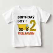T-shirt Pour Bébé Fête d'anniversaire des 2 ans de construction de c (Devant)