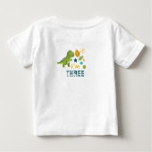 T-shirt Pour Bébé Fête d'anniversaire dinosaure T rex  (Dos)