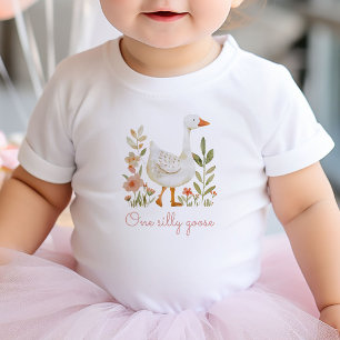 T-shirt Pour Bébé Fête d'anniversaire d'oie idiote rose