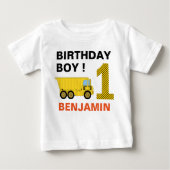 T-shirt Pour Bébé Fête d'anniversaire pour les 1 an de construction  (Devant)