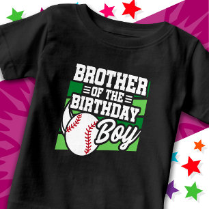 T-shirt Pour Bébé Fête de baseball des enfants Frère du Garçon d'ann