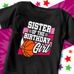 T-shirt Pour Bébé Fête de basket-ball pour enfants Soeur de la fille