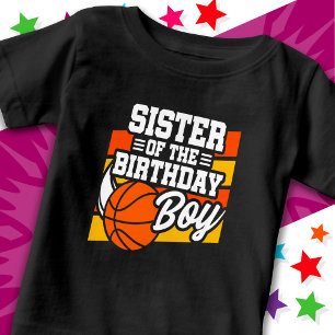 T-shirt Pour Bébé Fête de basketball pour enfants Soeur du garçon fê