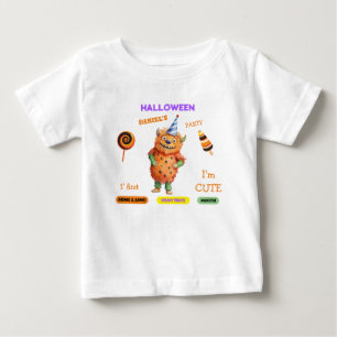 T-shirt Pour Bébé Fête de costumes d'Halloween Monstres danse amusan
