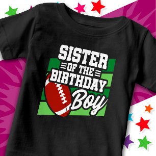 T-shirt Pour Bébé Fête de Foot pour Enfants Soeur du Garçon d'Annive