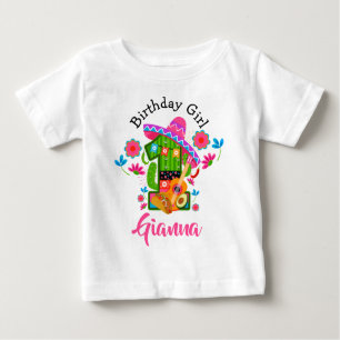 T-shirt Pour Bébé Fête de la première fille anniversaire Mexique
