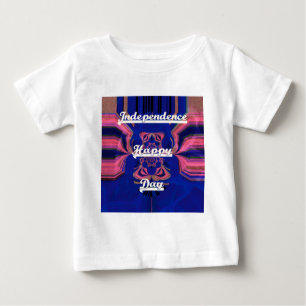 T-shirt Pour Bébé Fête de l'Indépendance Abstraite Art