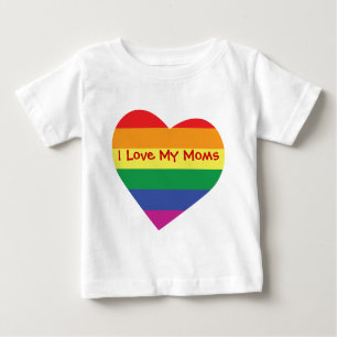 T-shirt Pour Bébé Fête des mères J'aime mes mamans