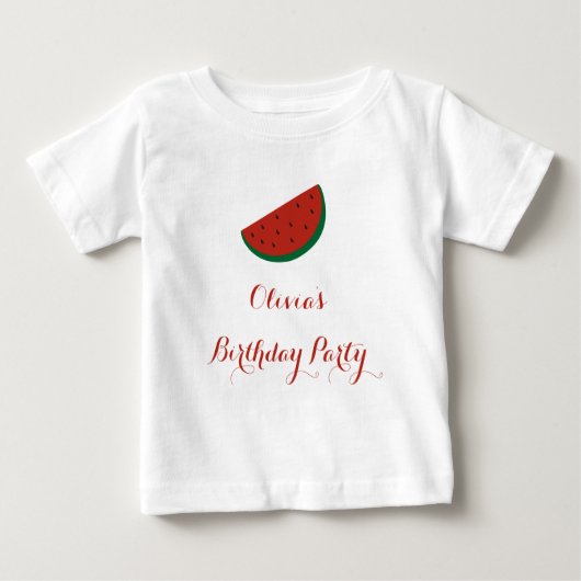 T-shirt Pour Bébé Fête d'été de la pastèque Red Melon (Devant)