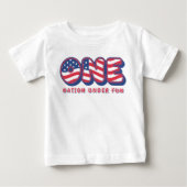 T-shirt Pour Bébé Fête du 1er anniversaire Drapeau patriotique améri (Devant)