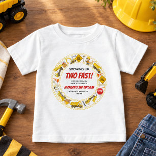 T-shirt Pour Bébé Fête du 2ème Anniversaire de Construction à l'Aqua