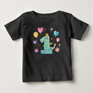 T-shirt Pour Bébé Fête du premier anniversaire de Dragon bébé pour g