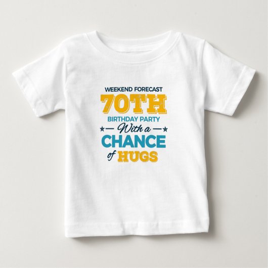 T-shirt Pour Bébé fête le 70e anniversaire (Devant)