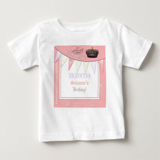 T-shirt Pour Bébé Fêter Royally Princess Anniversaire Fille (Devant)
