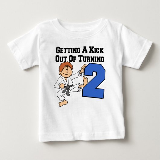 T-shirt Pour Bébé Fêter Ses Deux Ans Avec Style (Devant)