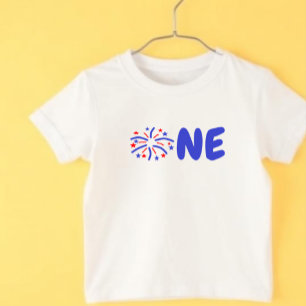 T-shirt Pour Bébé Feu d'artifice 1er anniversaire