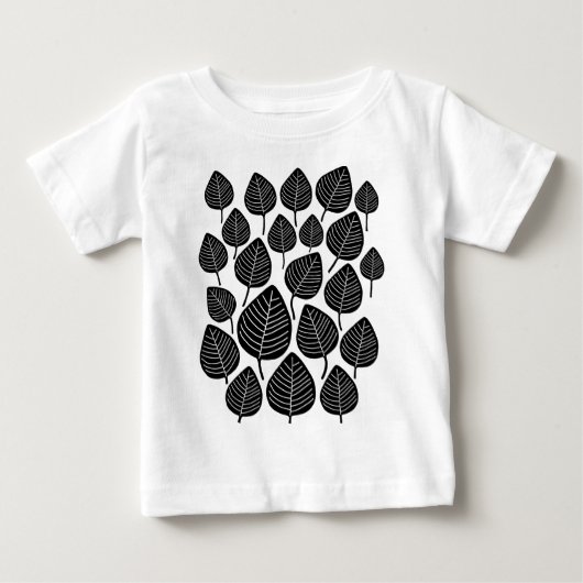 T-shirt Pour Bébé Feuille (Devant)