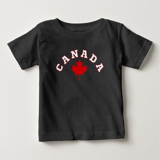 T-shirt Pour Bébé Feuille d'érable du Canada (Devant)