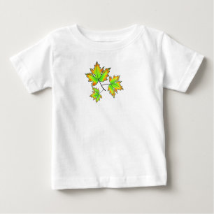 T-shirt Pour Bébé feuille verte feuille feuille rouge feuille jaune