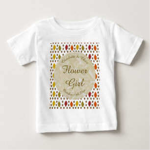 T-shirt Pour Bébé Feuilles de chêne et Acorns Automne Mariage d'auto