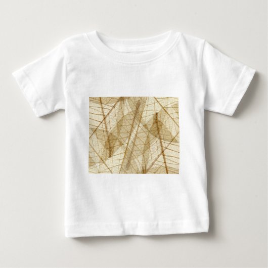 T-shirt Pour Bébé Feuilles en dentelle beige crème pâle (Devant)