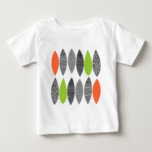 T-shirt Pour Bébé Feuilles texturés 02 (Devant)