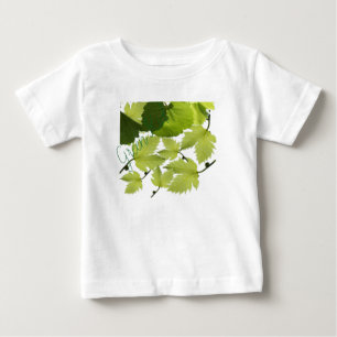 T-shirt Pour Bébé Feuilles verts de vigne