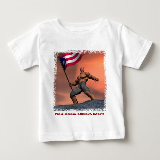 T-shirt Pour Bébé Fier Boricua ! ! ! (Devant)
