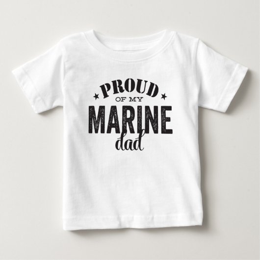 T-shirt Pour Bébé Fier de mon père MARINE (Devant)