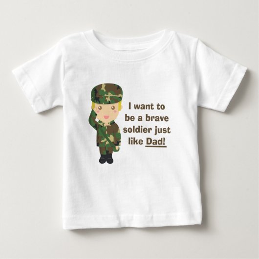 T-shirt Pour Bébé Fier fils d'un père militaire ou militaire (Devant)